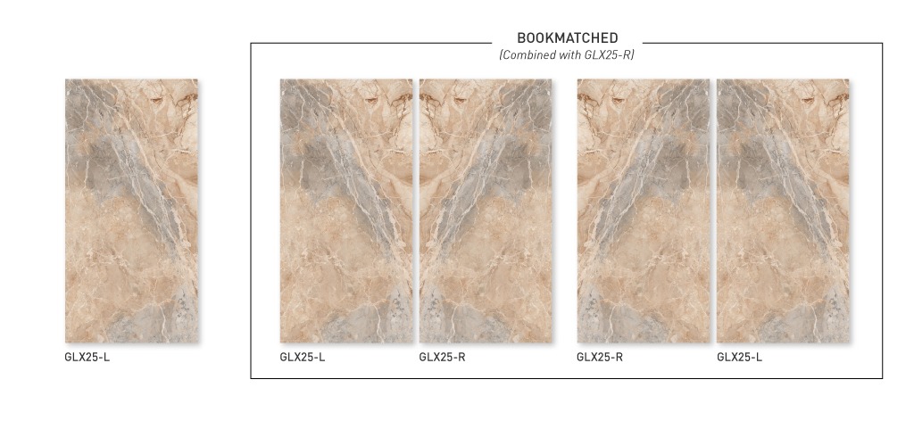GLX25L - Breccia Blue – Left - Tile Laying