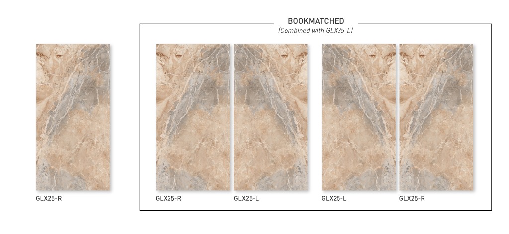 GLX25R - Breccia Blue – Right - Tile Laying