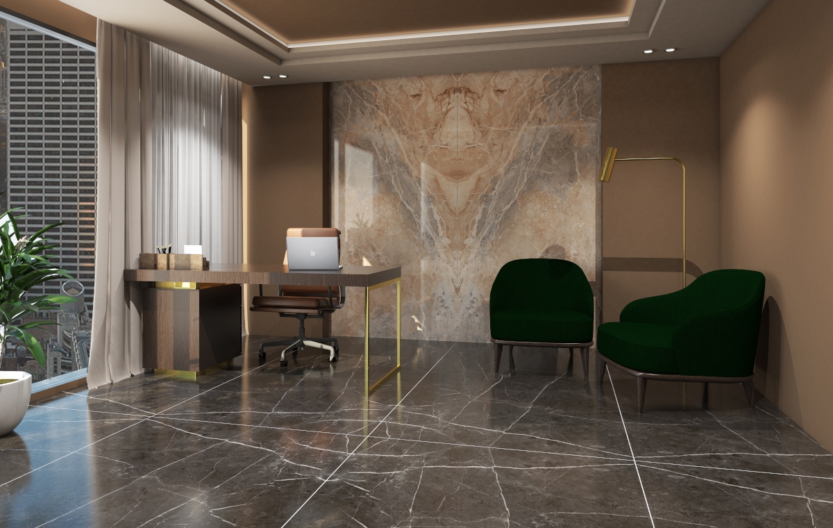 GLX25L - Breccia Blue – Left - Ambiance